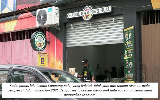 Kedai pandu lalu Cendol Kampung Hulu di Melaka dibuka dalam bulan Jun 2021