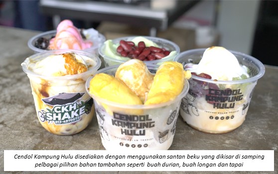 Antara menu utama yang ditawarkan Cendol Kampung Hulu