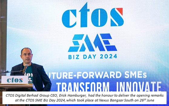 CTOS Digital Berhad Group CEO, Erick Hamburger, had the honour to deliver the opening remarks at the CTOS SME Biz Day 2024