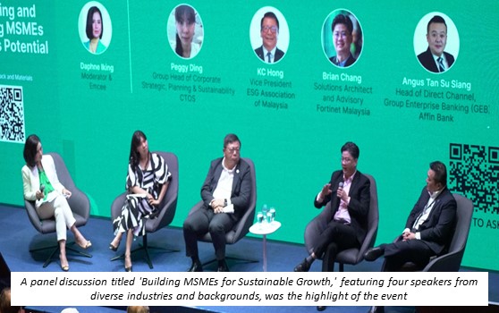 A panel discussion titled 'Building MSMEs for Sustainable Growth,' featuring four speakers from diverse industries and backgrounds, was highlight of the event