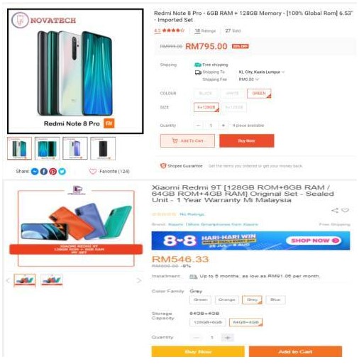 shopee product page